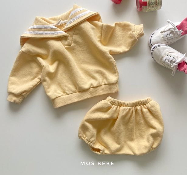 Mos Bebe - Korean Baby Fashion - #babyboutiqueclothing - Bebe Sailor Top Bottom Set - 8