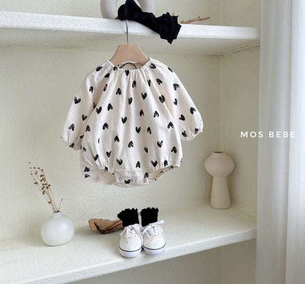 Mos Bebe - Korean Baby Fashion - #babyfever - Bebe Heart Jelly Bodysuit - 2