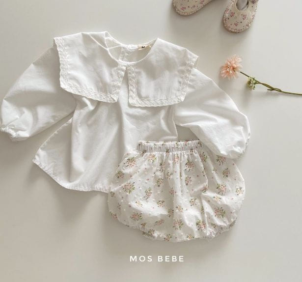 Mos Bebe - Korean Baby Fashion - #babyootd - Bebe Lace Blouse - 3