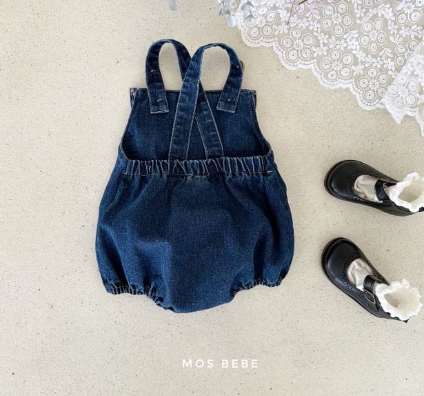 Mos Bebe - Korean Baby Fashion - #babyootd - Denim Frill Bodysuit - 2