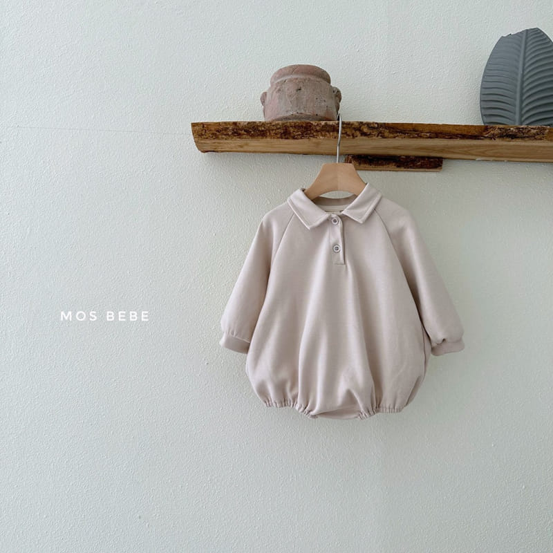 Mos Bebe - Korean Baby Fashion - #babyoutfit - Basic Collar Bodysuit - 3