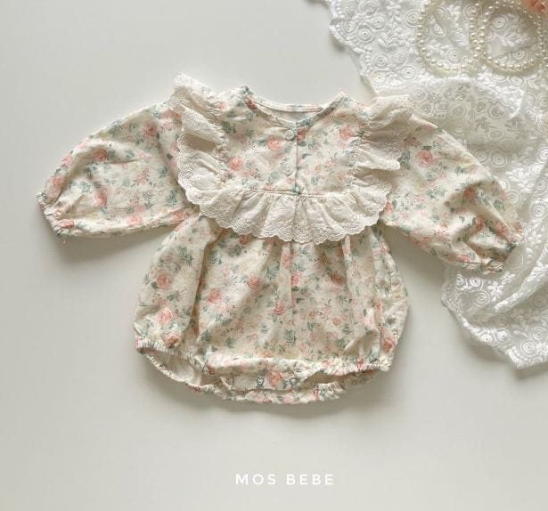 Mos Bebe - Korean Baby Fashion - #babyoutfit - Rose Frill Bodysuit with Hat - 10