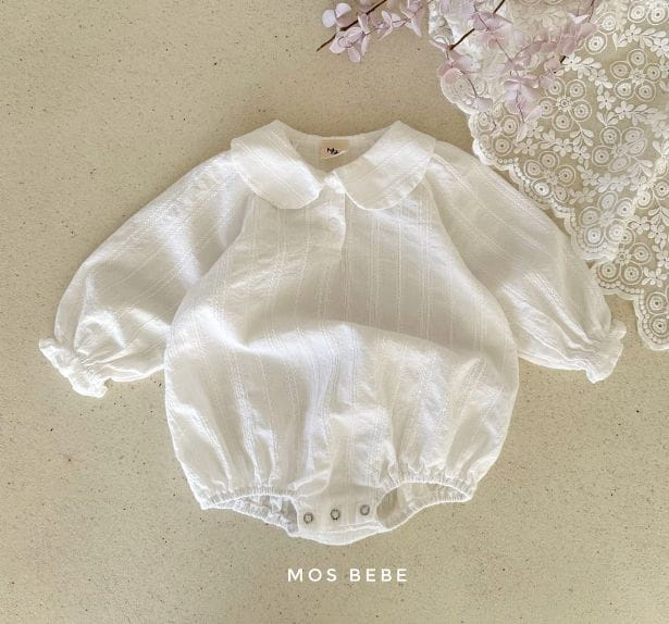 Mos Bebe - Korean Baby Fashion - #babyoutfit - Biangca Collar Bodysuit - 8