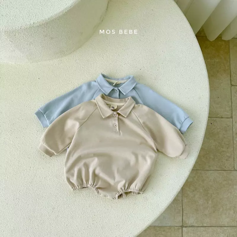 Mos Bebe - Korean Baby Fashion - #onlinebabyboutique - Basic Collar Bodysuit - 6