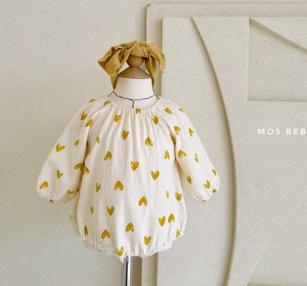 Mos Bebe - Korean Baby Fashion - #onlinebabyboutique - Bebe Heart Jelly Bodysuit - 10