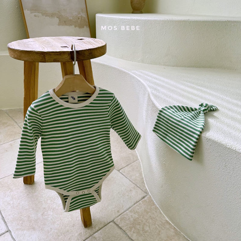 Mos Bebe - Korean Baby Fashion - #onlinebabyshop - Daily Pot Bodysuit with Bonnet - 8