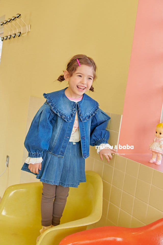 Mumunbaba - Korean Children Fashion - #Kfashion4kids - Vivid Denim Span Jacket - 6