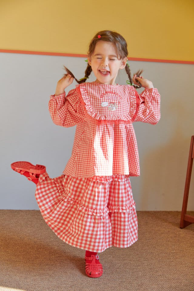 Mumunbaba - Korean Children Fashion - #stylishchildhood - Katy Check Blouse - 4