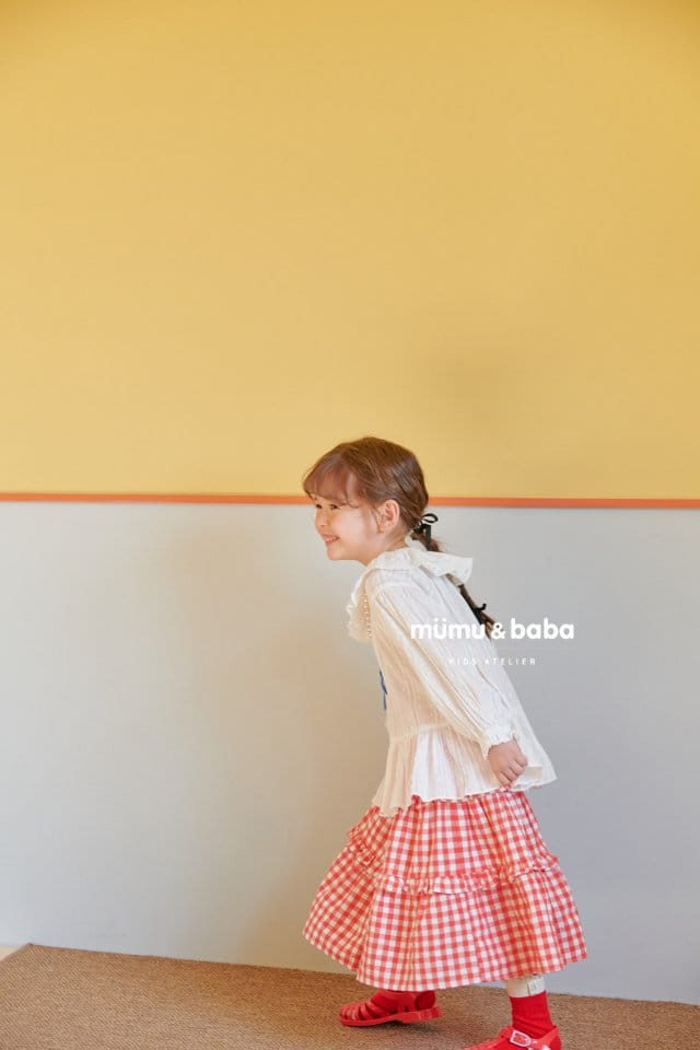 Mumunbaba - Korean Children Fashion - #childofig - Katy Check Long Skirt - 3