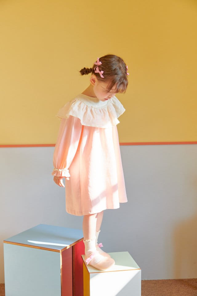 Mumunbaba - Korean Children Fashion - #childrensboutique - Cream Lace One-piece - 6