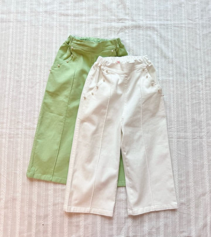 Mumunbaba - Korean Children Fashion - #designkidswear - Jane Pearl Span Pants - 3
