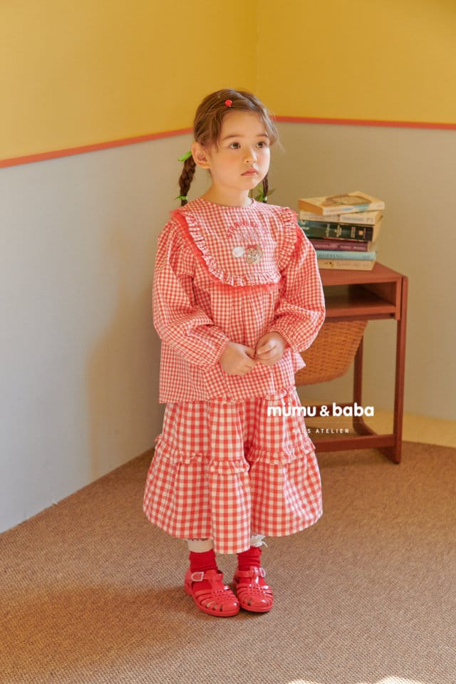 Mumunbaba - Korean Children Fashion - #discoveringself - Katy Check Long Skirt - 6