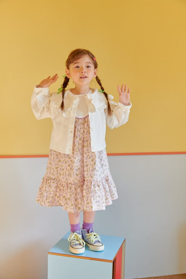 Mumunbaba - Korean Children Fashion - #discoveringself - Violet Flower One-piece - 6