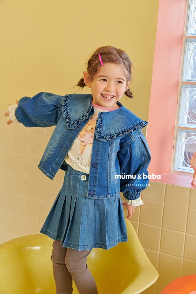 Mumunbaba - Korean Children Fashion - #discoveringself - Vivid Denim Span Jacket