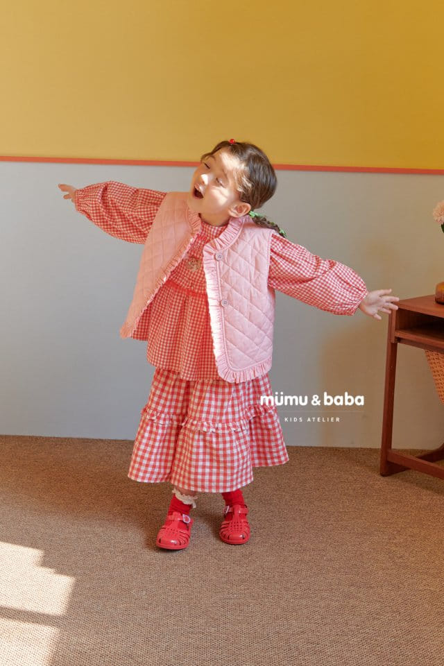 Mumunbaba - Korean Children Fashion - #fashionkids - Katy Check Long Skirt - 7