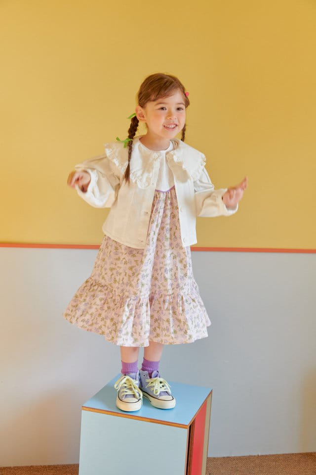 Mumunbaba - Korean Children Fashion - #fashionkids - Violet Flower One-piece - 7