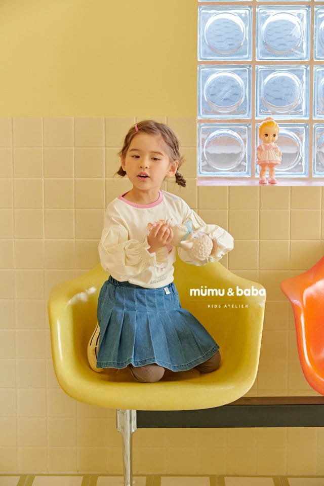 Mumunbaba - Korean Children Fashion - #fashionkids - BB Denim Skirt Leggings - 6