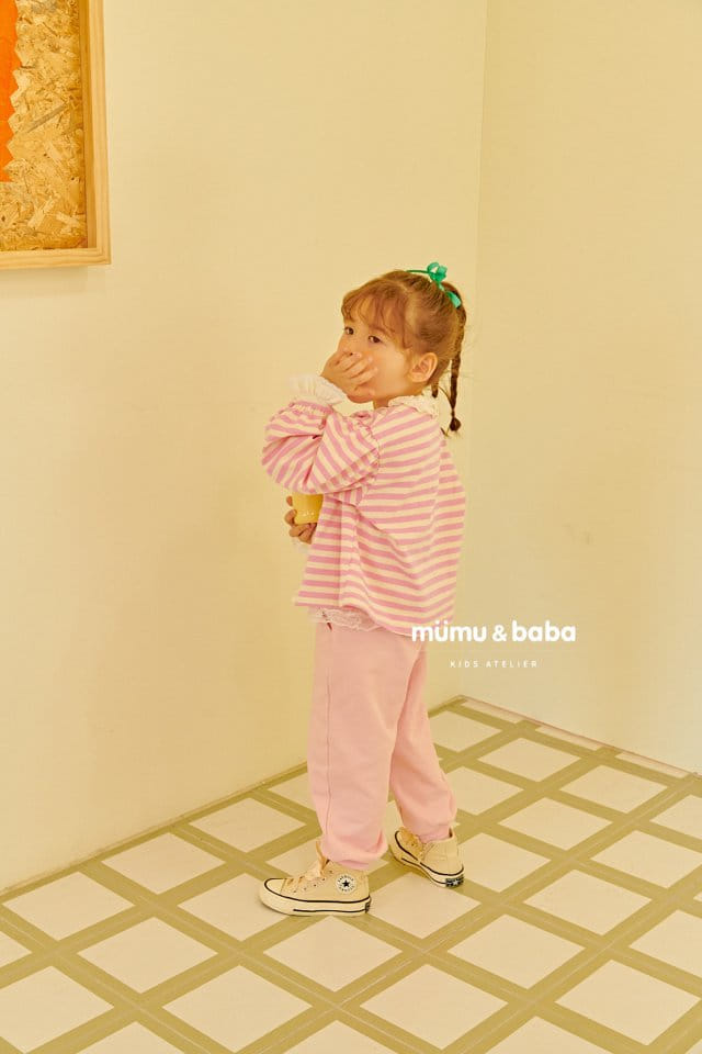 Mumunbaba - Korean Children Fashion - #fashionkids - Stripes Frill Cardigan - 4
