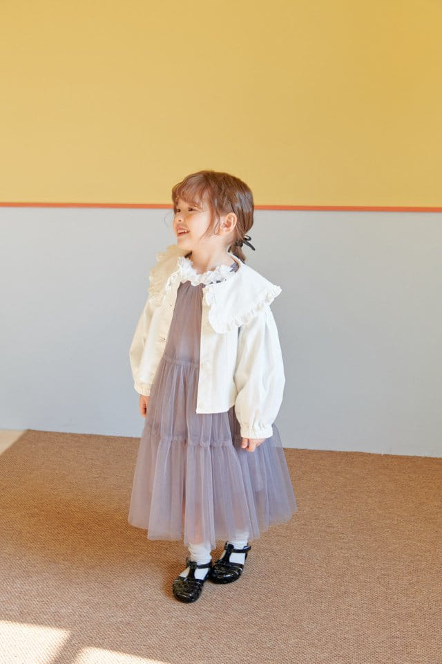 Mumunbaba - Korean Children Fashion - #kidsshorts - Jane White Span Jacket - 2