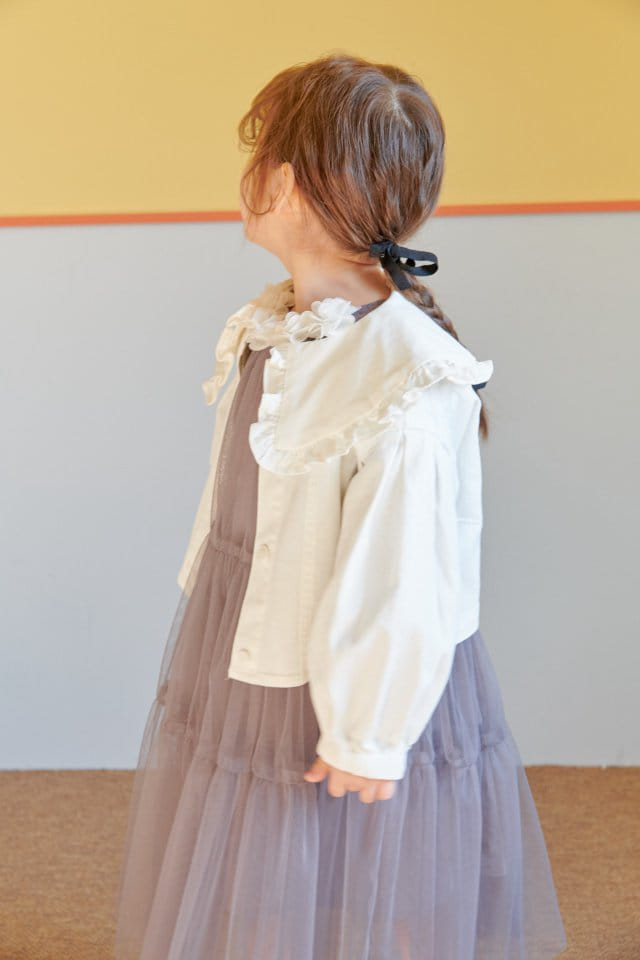 Mumunbaba - Korean Children Fashion - #kidsstore - Jane White Span Jacket - 4
