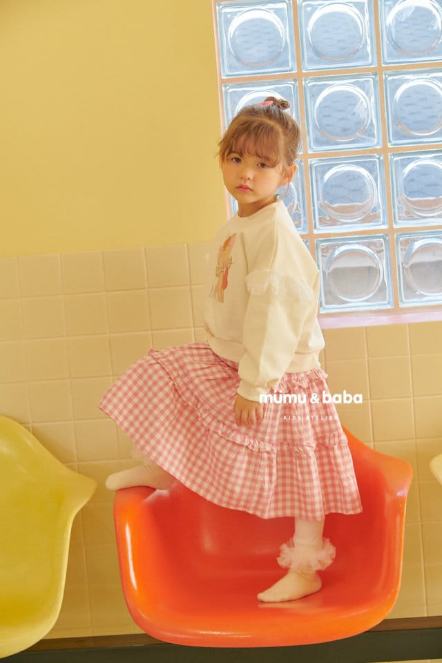 Mumunbaba - Korean Children Fashion - #littlefashionista - Katy Check Long Skirt - 12