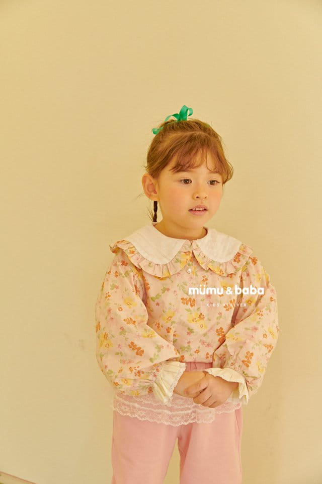 Mumunbaba - Korean Children Fashion - #magicofchildhood - Shabet Flower Blouse - 2