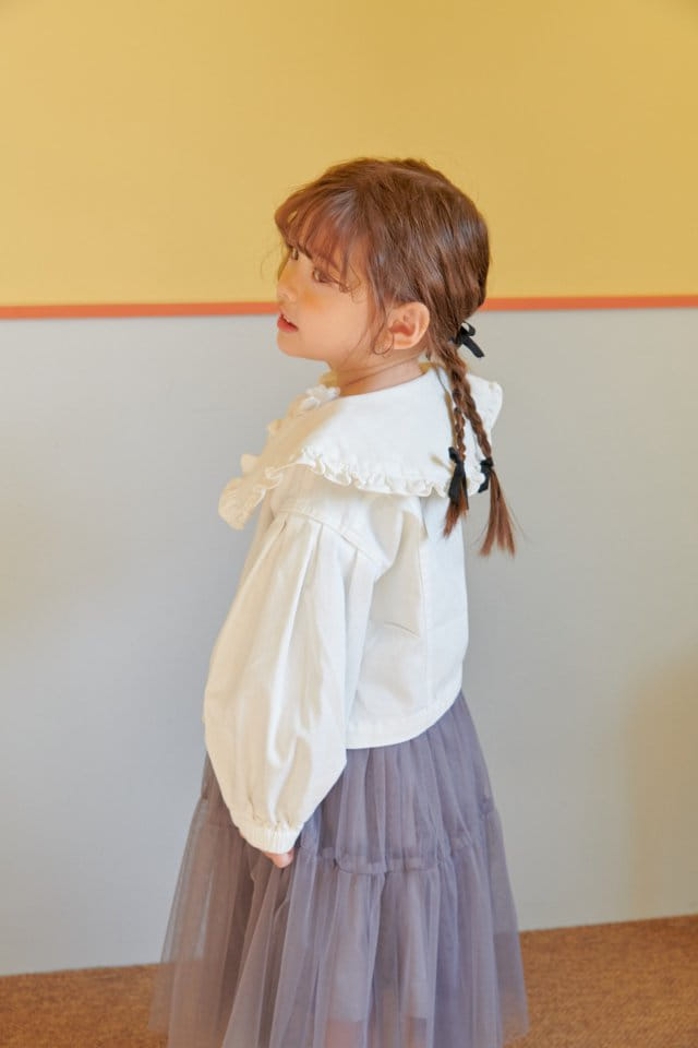 Mumunbaba - Korean Children Fashion - #minifashionista - Jane White Span Jacket - 8