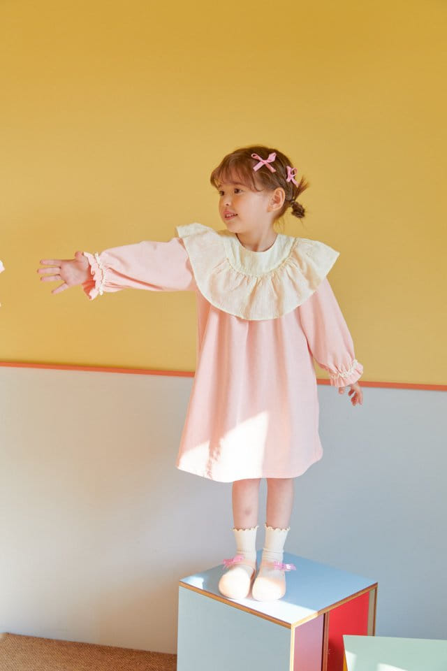 Mumunbaba - Korean Children Fashion - #prettylittlegirls - Cream Lace One-piece