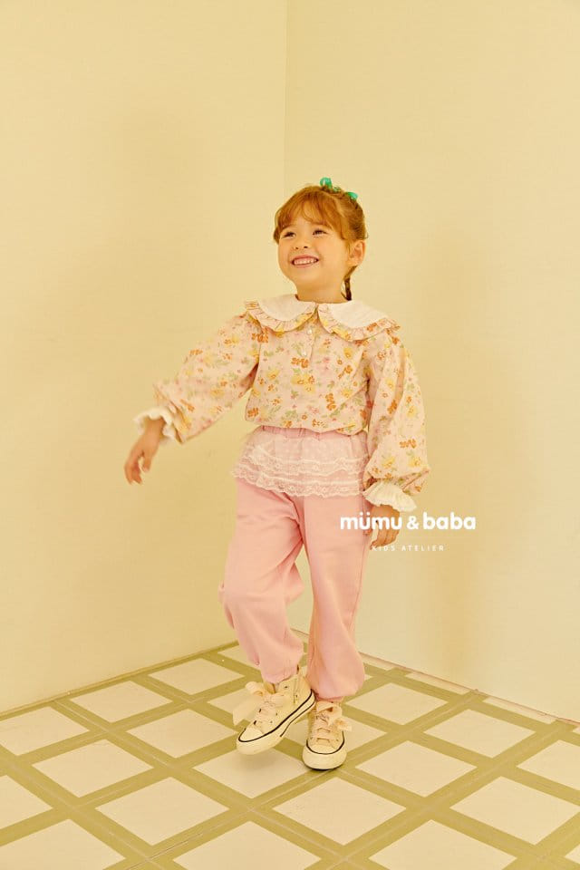 Mumunbaba - Korean Children Fashion - #minifashionista - Shabet Flower Blouse - 4