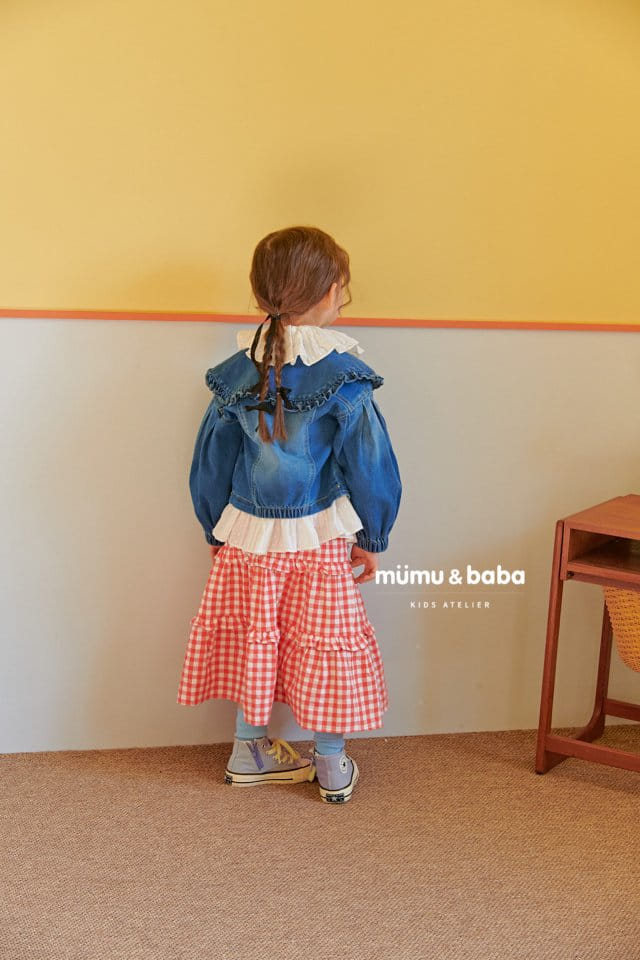 Mumunbaba - Korean Children Fashion - #stylishchildhood - Katy Check Long Skirt - 2