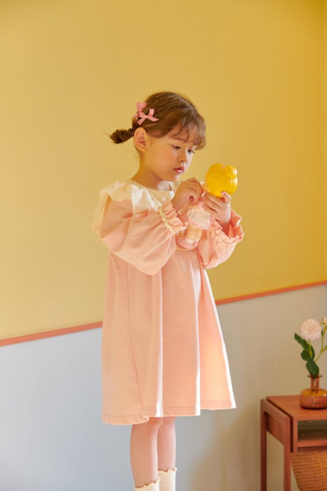 Mumunbaba - Korean Children Fashion - #toddlerclothing - Cream Lace One-piece - 3