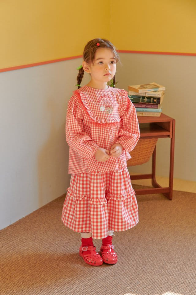 Mumunbaba - Korean Children Fashion - #toddlerclothing - Katy Check Blouse - 2