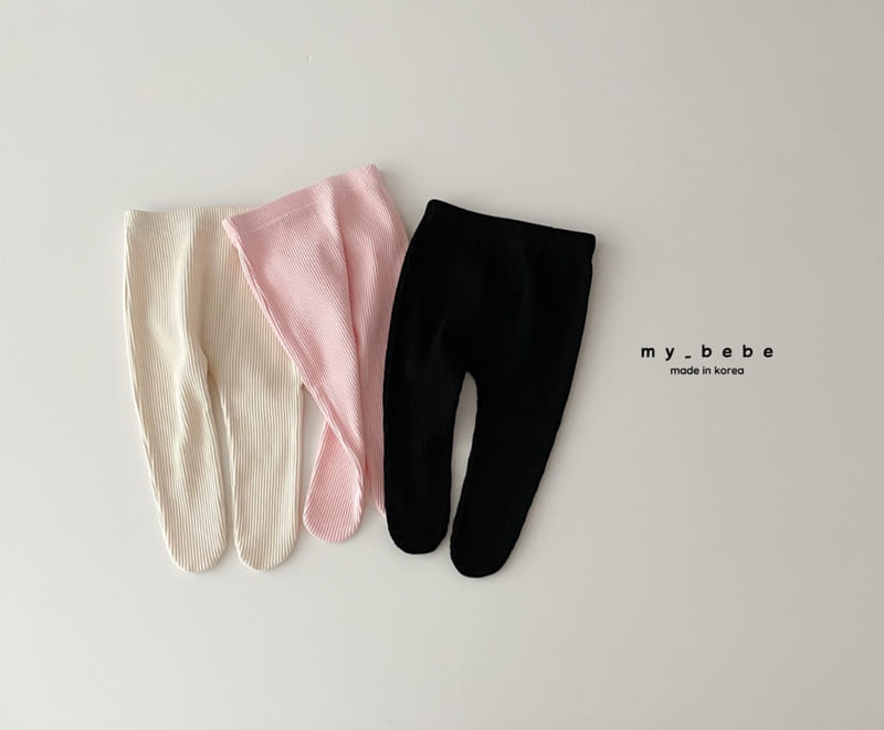My Bebe - Korean Baby Fashion - #babyboutiqueclothing - 23 Rib Foot Leggings - 3