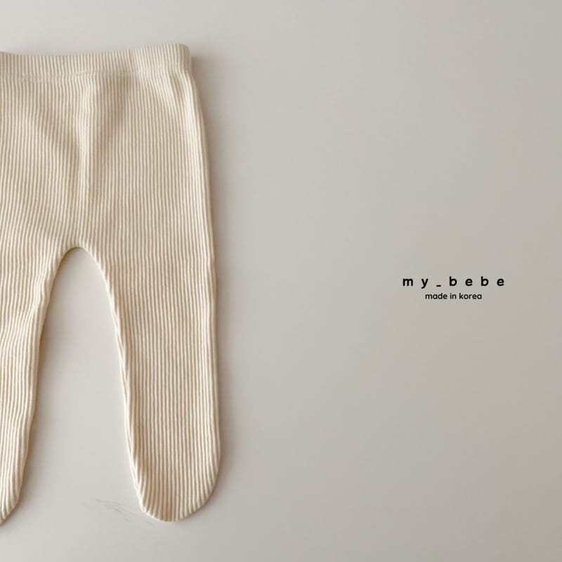 My Bebe - Korean Baby Fashion - #babyootd - 23 Rib Foot Leggings - 10