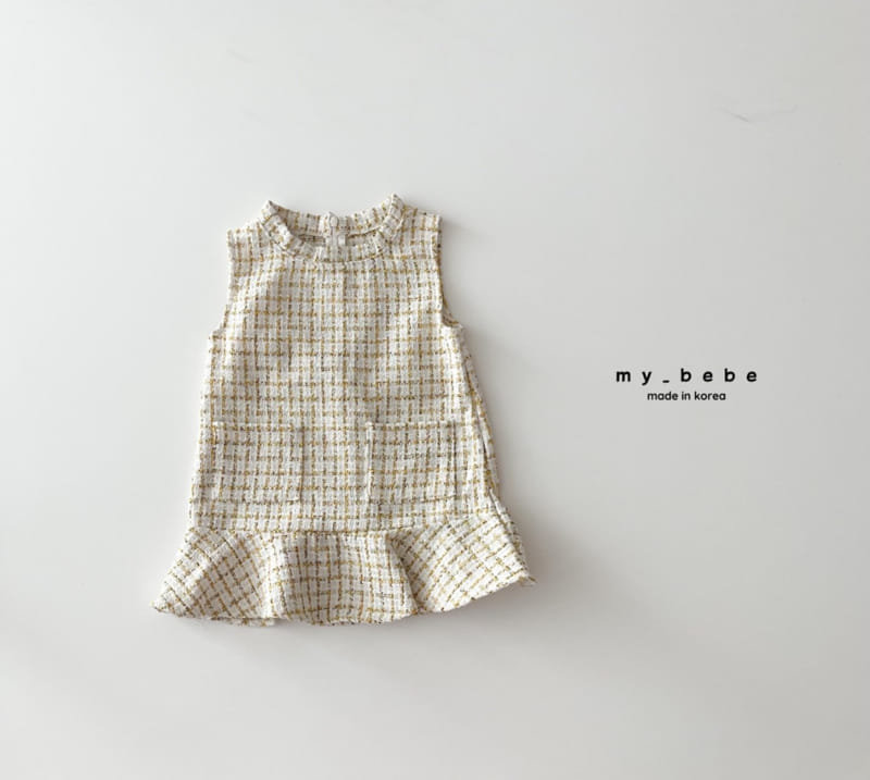 My Bebe - Korean Children Fashion - #kidsshorts - Mini Twid One-piece - 3