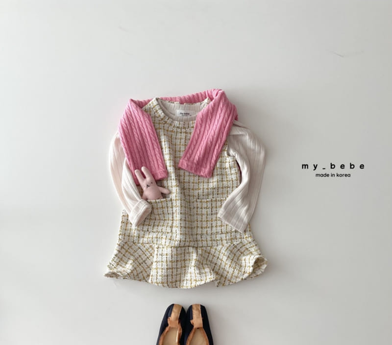 My Bebe - Korean Children Fashion - #kidzfashiontrend - Mini Twid One-piece - 5