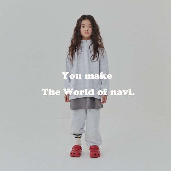 Navi - Korean Children Fashion - #littlefashionista - Friends Half Zip-up - 2