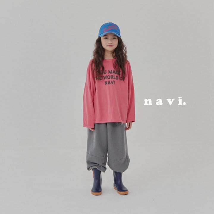 Navi - Korean Children Fashion - #littlefashionista - Font Tee - 2