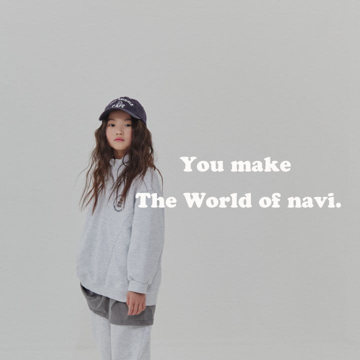 Navi - Korean Children Fashion - #todddlerfashion - Friends Half Zip-up - 6