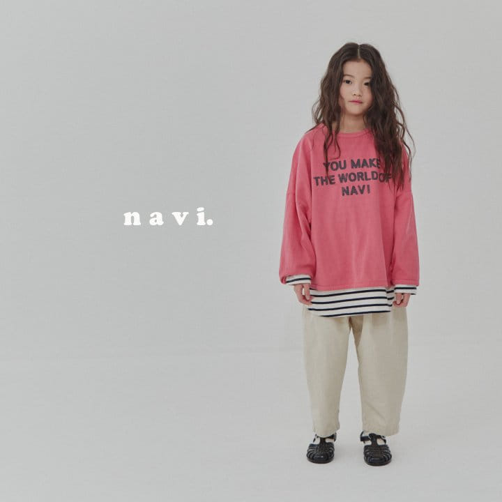 Navi - Korean Children Fashion - #toddlerclothing - Font Tee - 7