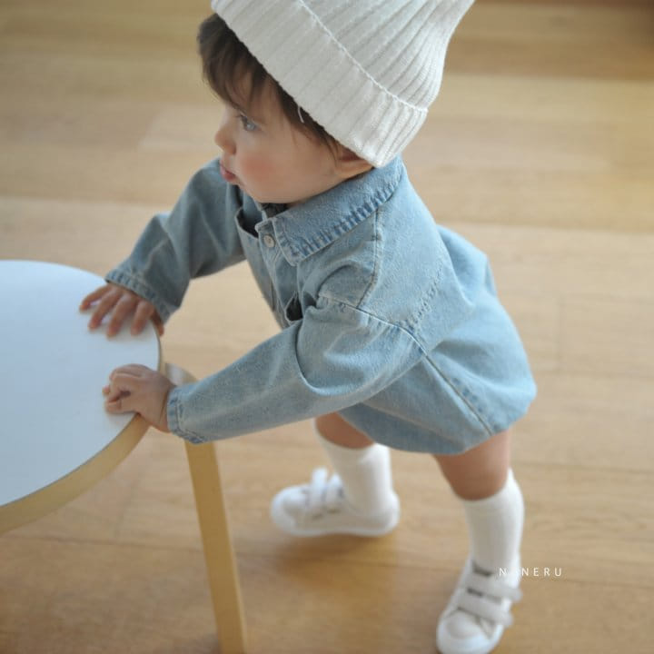 Neneru - Korean Baby Fashion - #babyboutique - Marie Denim Bodysuit - 8