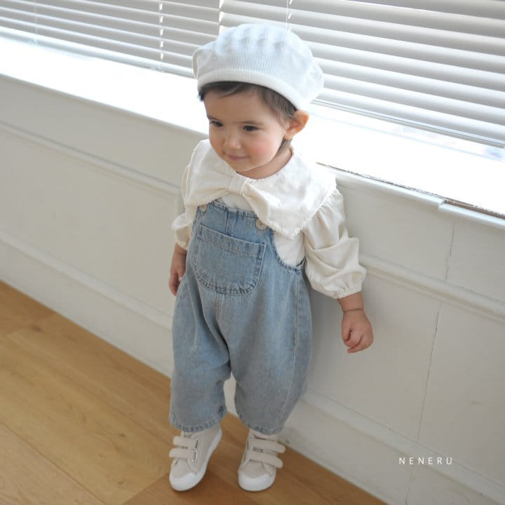 Neneru - Korean Baby Fashion - #babyboutique - Lucky Denim Dungarees - 5