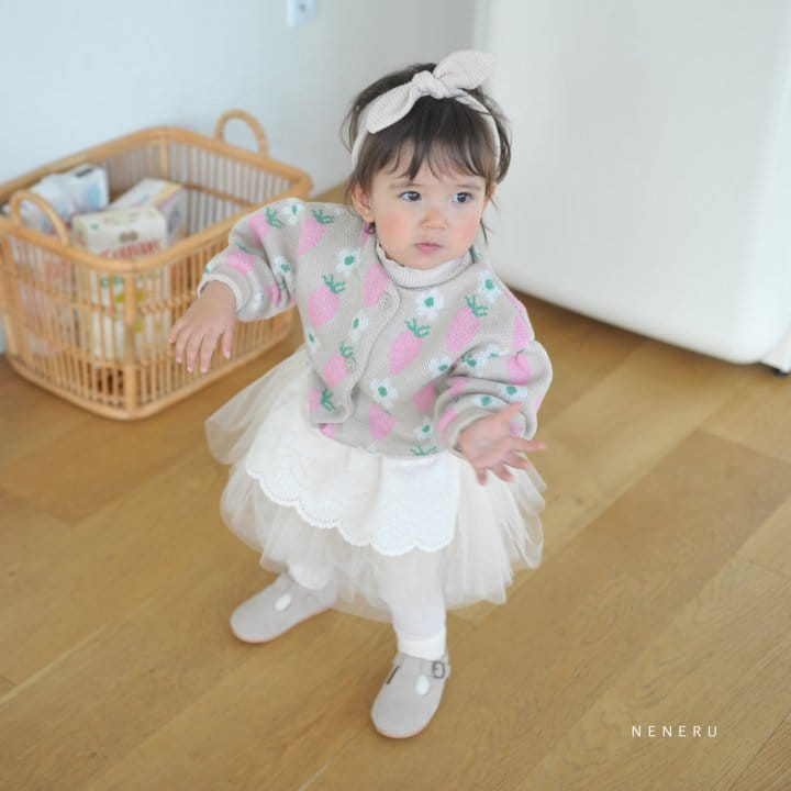 Neneru - Korean Baby Fashion - #smilingbaby - Baby Strawberry Flower Cardigan - 4