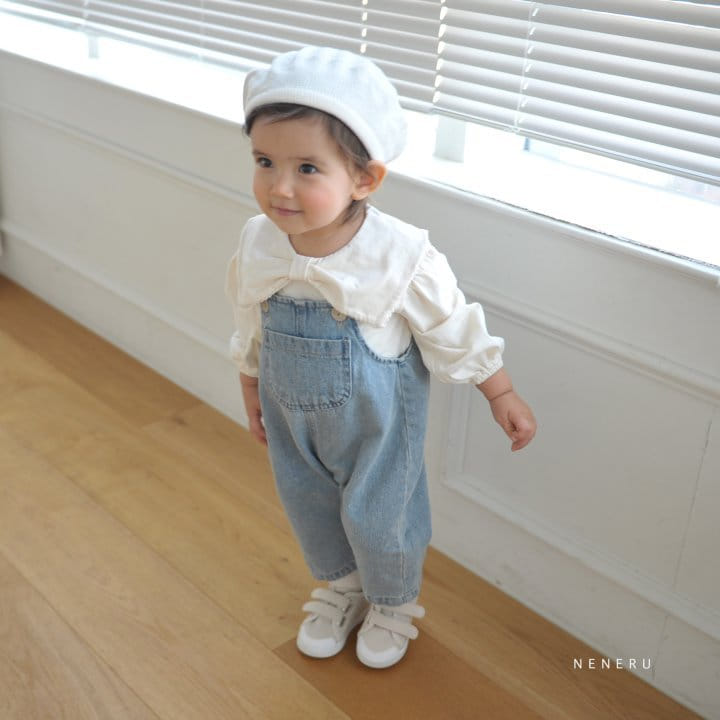 Neneru - Korean Baby Fashion - #babyboutiqueclothing - Lucky Denim Dungarees - 6