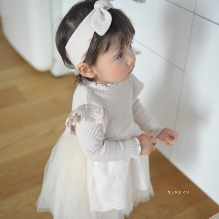 Neneru - Korean Baby Fashion - #babyboutiqueclothing - Shushu Mesh Bodysuit Leggings Set with Hairband - 10