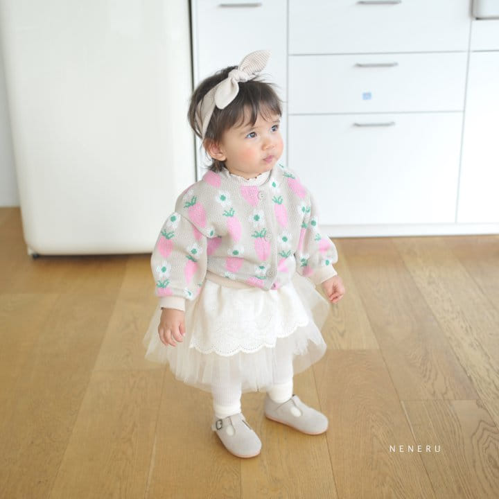 Neneru - Korean Baby Fashion - #babyboutiqueclothing - Baby Strawberry Flower Cardigan - 5
