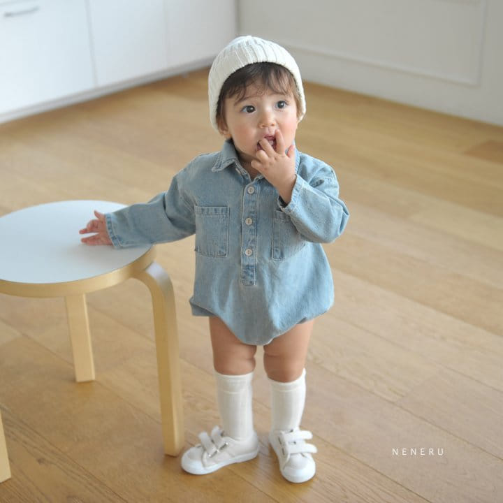 Neneru - Korean Baby Fashion - #babyclothing - Marie Denim Bodysuit - 10