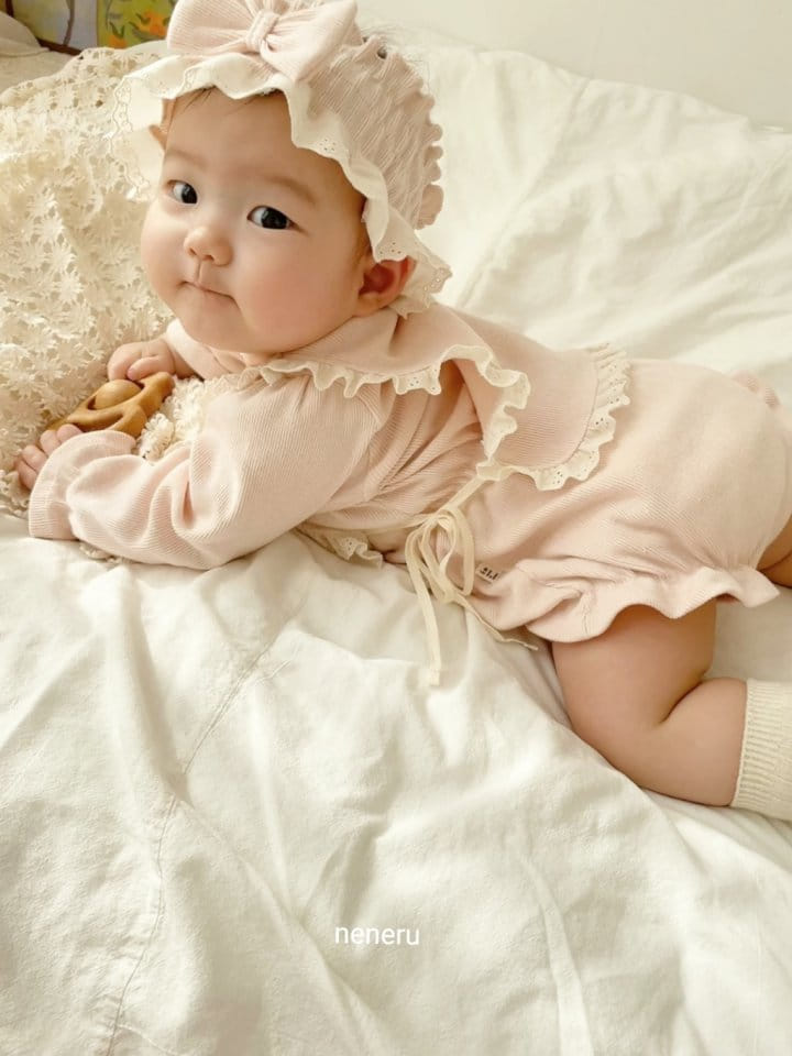 Neneru - Korean Baby Fashion - #babyfashion - Luda Bodysuit with Bib Hat Flower - 10