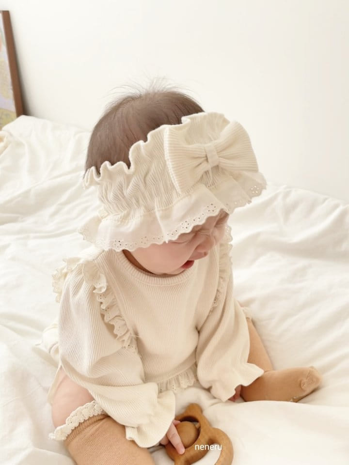 Neneru - Korean Baby Fashion - #babyfever - Luda Bodysuit with Bib Hat Flower - 11