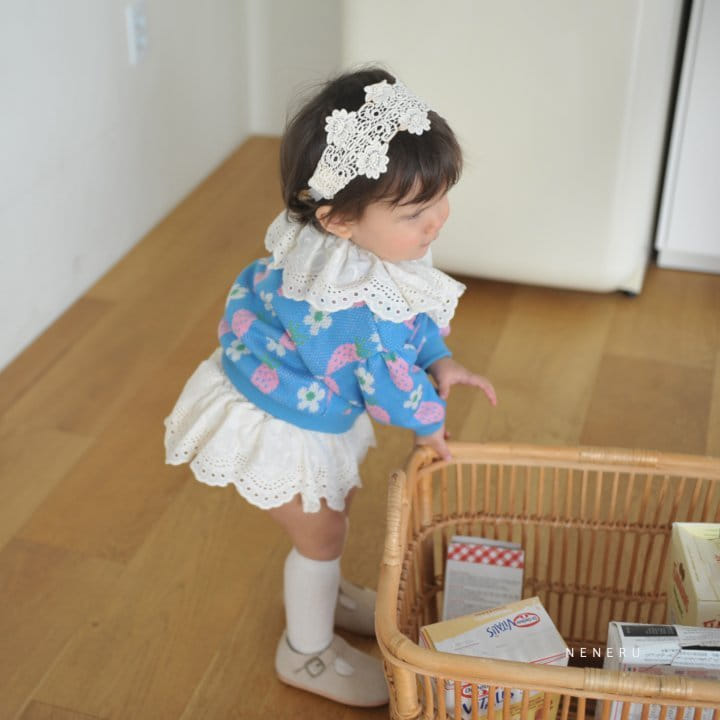 Neneru - Korean Baby Fashion - #babylifestyle - Baby Strawberry Flower Cardigan - 10